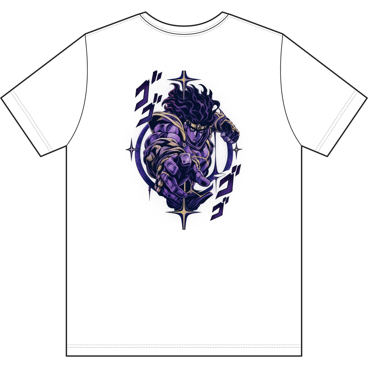 Skull & Roses Graphic Tee — Purple Gothic Chest Print