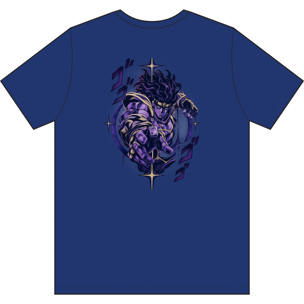 Skull & Roses Graphic Tee — Purple Gothic Chest Print