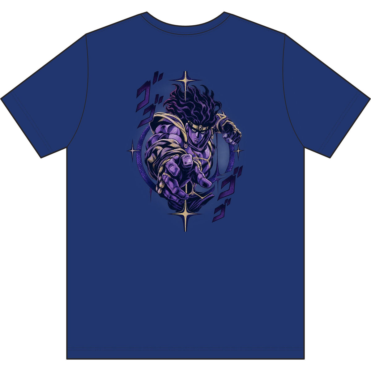 Skull & Roses Graphic Tee — Purple Gothic Chest Print