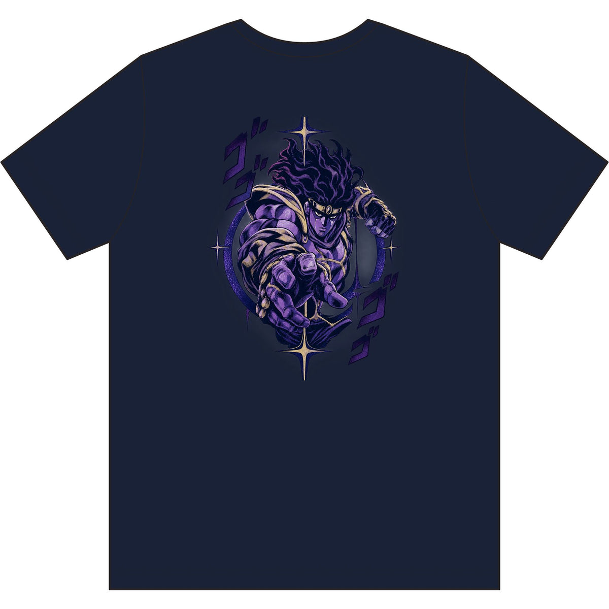 Skull & Roses Graphic Tee — Purple Gothic Chest Print