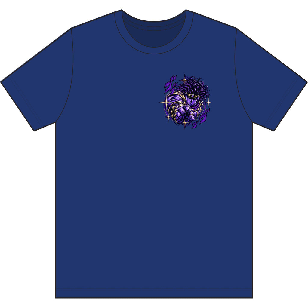 Skull & Roses Graphic Tee — Purple Gothic Chest Print