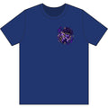 Skull & Roses Graphic Tee — Purple Gothic Chest Print