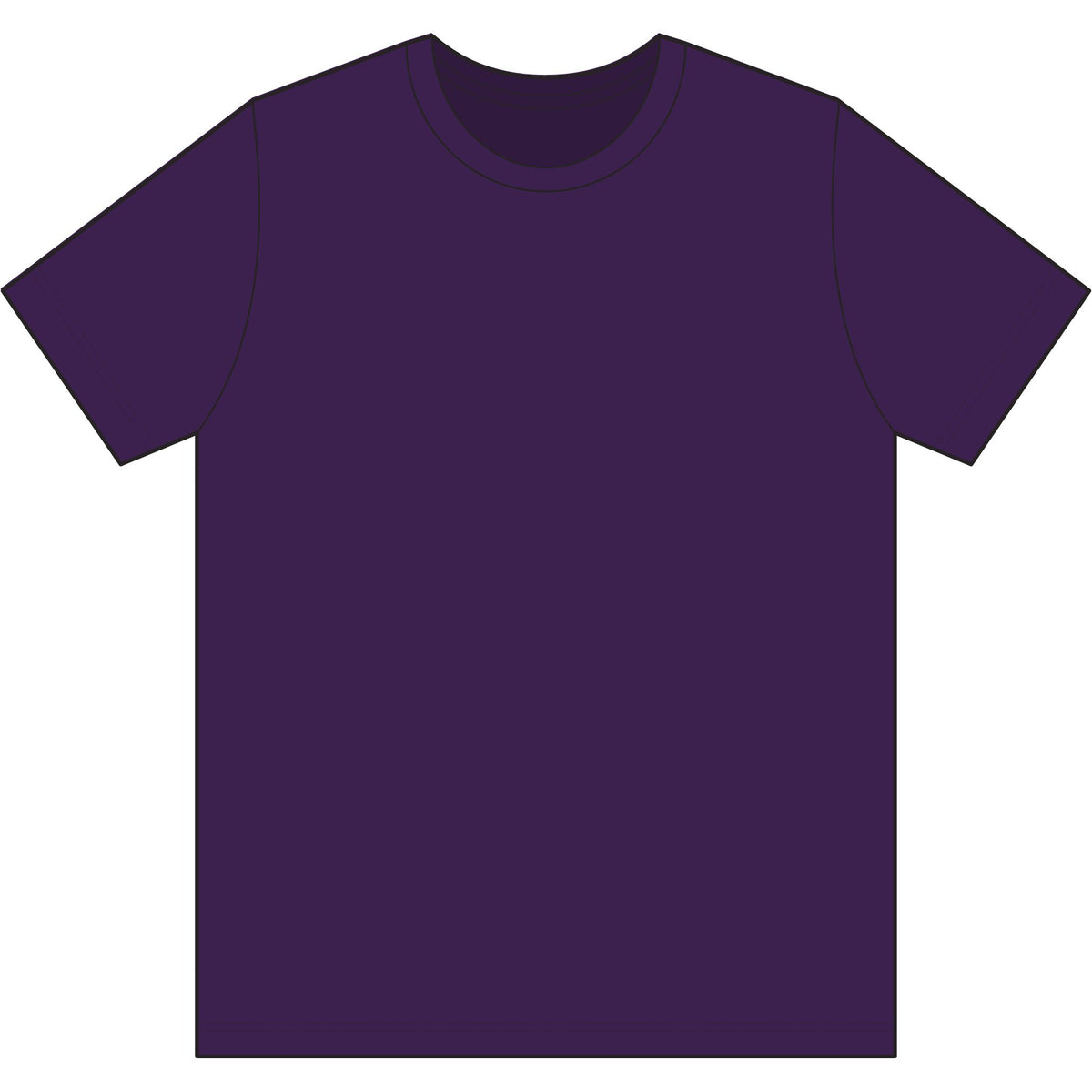 Skull & Roses Graphic Tee — Purple Gothic Chest Print